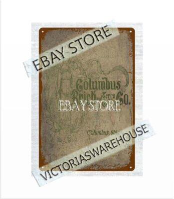 1905 Columbus Brick and Terra Cotta Company brick mantel metal tin sign discount