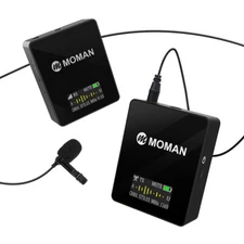 Wireless Lavalier Microphone System UHF Transmitter with Receiver for Phone DSLR