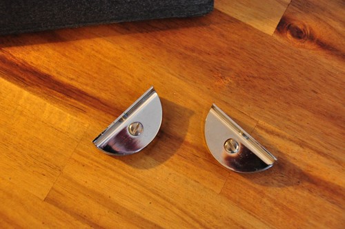 New Bathroom Mirror Shelf Support Brackets Polished Silver Metal Pair - Picture 3 of 4