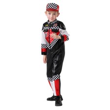 Cosplay Professional Racing Driver Kids Jumpsuits Hat Costumes Halloween Suits