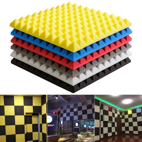 Cotton Acoustic Foam Noise Sponge Sound Proofing Absorbing Insulation 50x50cm