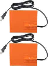 2 Pack 4x5" 150W 120V Silicone Engine Oil Pan Heater Pad with 194°F Protector