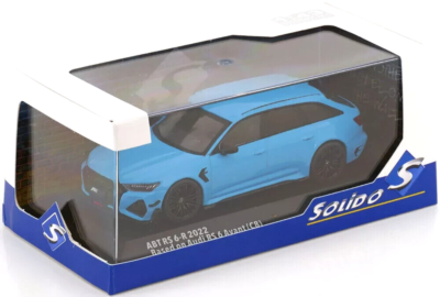 1/43 Audi RS6-R ABT SW Station Wagon 2022 Miami Blue Diecast by