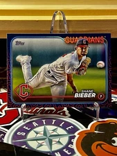 2024 Topps Series 1 Shane Bieber Team Color Variation SSP 