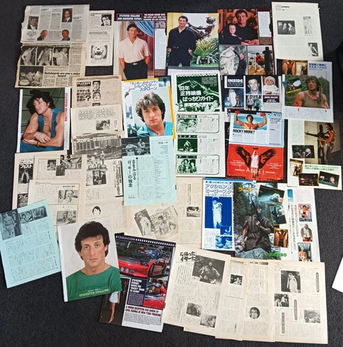 Sylvester Stallone Japanese movie magazine clippings plus more!