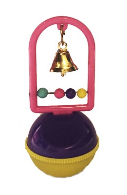 Wellensittich Spielzeug Wackel Weeble Spielzeug mit Perlen und Glocke 10 cm Farben variieren