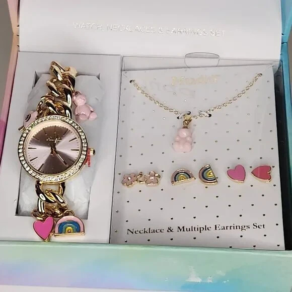 MUDD Gold Watch with Hair Clips Mudd Watch and Hair Clip Set main image 2