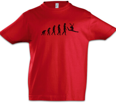 Gymnastics Evolution Jungen T-Shirt Human Trainer Sports Sport Fun Yoga Aerobic