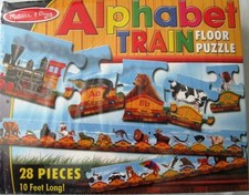 Melissa  Doug Alphabet Train Floor Puzzle 10 ft Long 28 pcs NIB New 3 