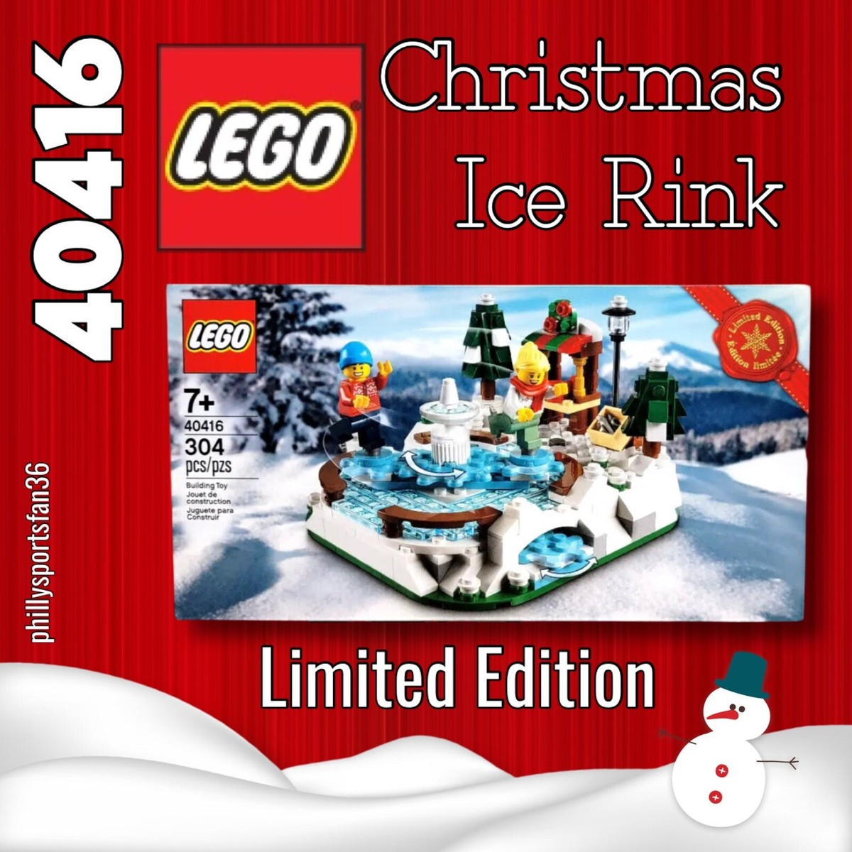 LEGO 40416 Ice Skating Rink Set Christmas Limited Edition