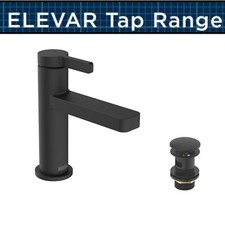 Bristan Black Basin Bathroom Mono Taps-Waste Inc-Designer Collection-UK Stockist