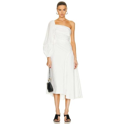 Ulla Johnson Fiorella One Shoulder Dress in Cowrie 6