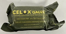 British Military Issue Celox Gauze Fabric Haemostatic Trauma Field Dressing