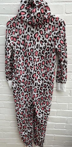 Loungeabout Damen Jersey gemustert rosa schwarz Leopardenmuster Einteiler - Small - Bild 2 von 6