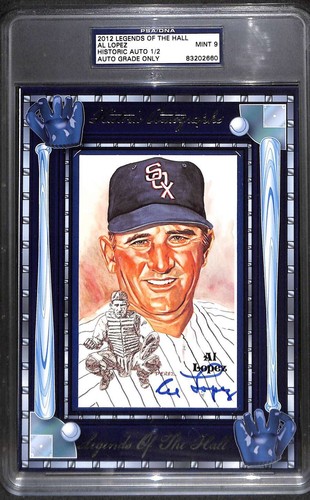 2012 Historic Legends of Hall Al Lopez PSA Auto 9 Autograph DNA #1/2 B88208