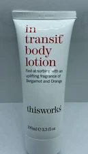 NEW thisworks In Transit Body Lotion Bergamot & Orange 3.3oz Sealed AUTHNTC