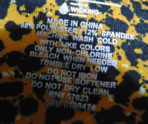 Pro Player Size L Animal Print Multi-Color Wicking Workout 7/8 Yoga Leggings - Picture 7 of 9