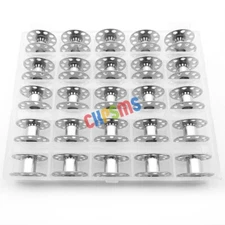 25PCS #2518 METAL METAL BOBBINS plus plastic box FOR SINGER Class15,Janome+