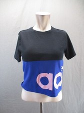 ADIDAS Size L 14 Girl Cotton Blend Crew Neck Short Sleeve Athletic T-Shirt 816