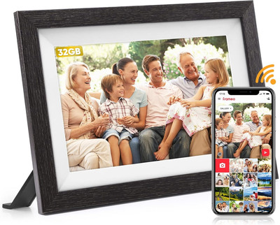 Frameo 32GB Digital Picture Frame 10.1 Inch Smart Wifi Digital Photo Frames 1280