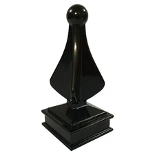 2" x 2" Aluminium Spear Top Post Cap for Metal Posts - Pressure Fit - Black