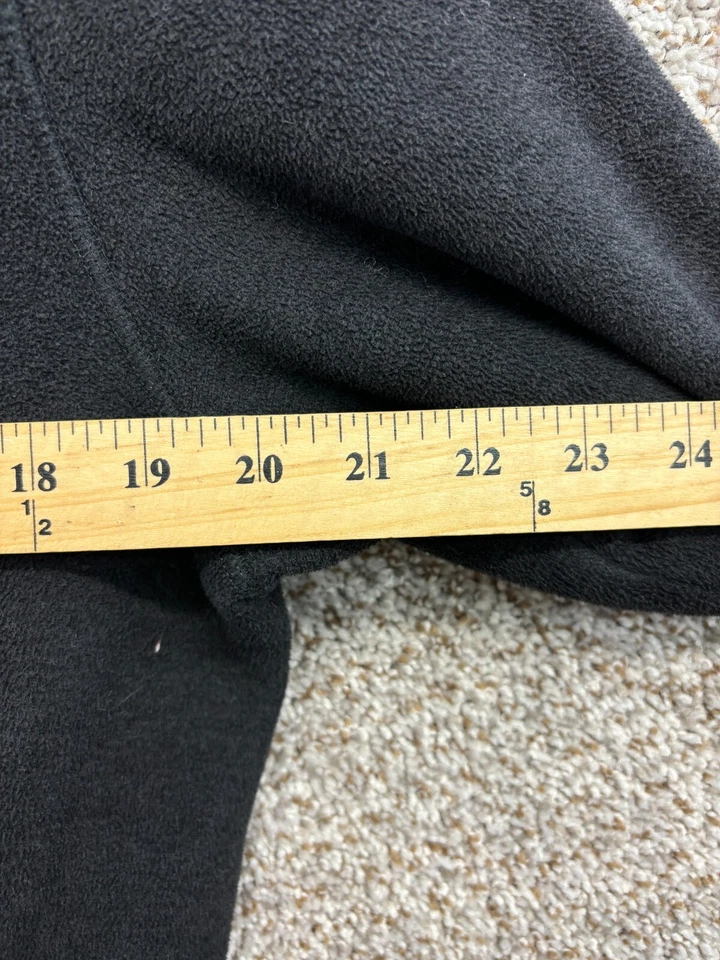 Chaqueta de forro polar Green Tea Charcoal Abrigo negro con cremallera completa Bolsillos con cremallera Talla XL para mujer Foto 4 de 4