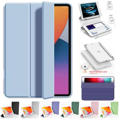 For iPad 9/8/7th 6th 5th Gen Mini Pro Air 11 2026 Smart Case Cover w Pen Holder