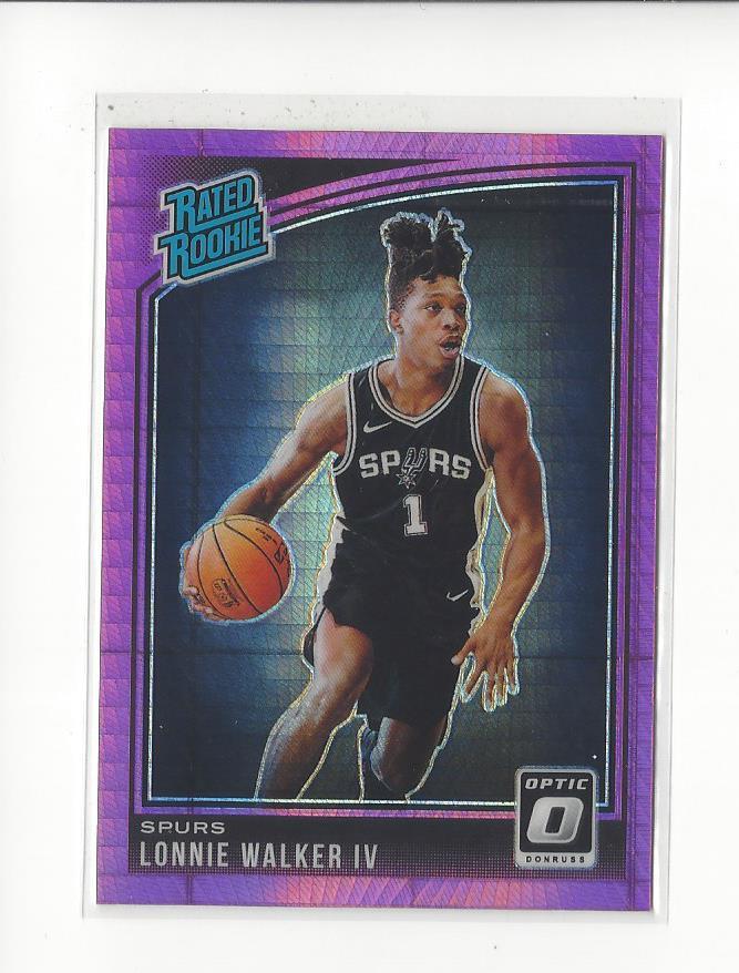 2018-19 Donruss Optic Hyper Pink #174 Lonnie Walker IV RR Rookie Spurs Nets