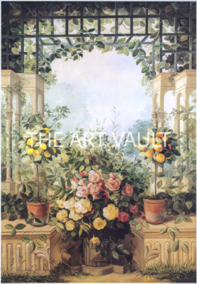 Botanical Roses Fabrice De Villeneuve/un Autre Regard Lorangerie 27.25x39 in