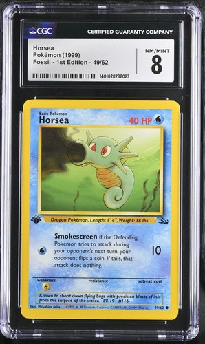 Horsea (1st Edition) graded CGC 8 for sale on eBay