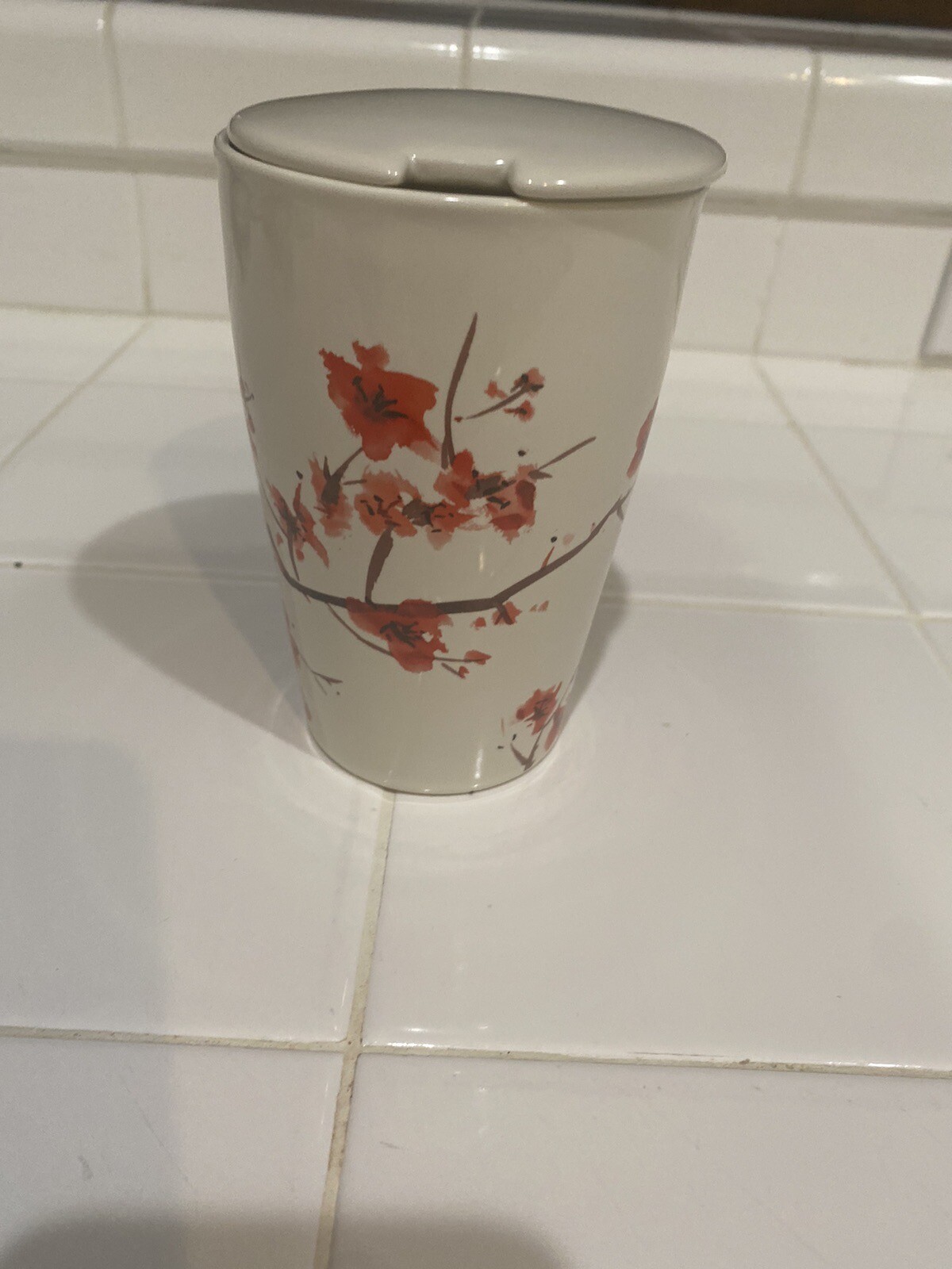 ️ ️Tea Forte KatiCherry Blossoms Steeping Tea Cup with Lid No Infuser
