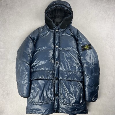 Stone Island Pertex Quantum Y Down Puffer Jacket Blue Parka