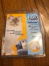 Soft Claws Nail Caps for Cats Clear Size Large 14Ibs. And Up Ships N 24h