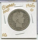 1905-O Silver Barber Half Dollar 50c New Orleans Mint -SS757