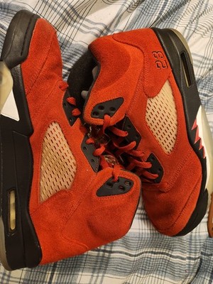 Air Jordan 5 Retro Raging Bull Toro Bravo Red Suede 2021 DD0587-600 Size 13