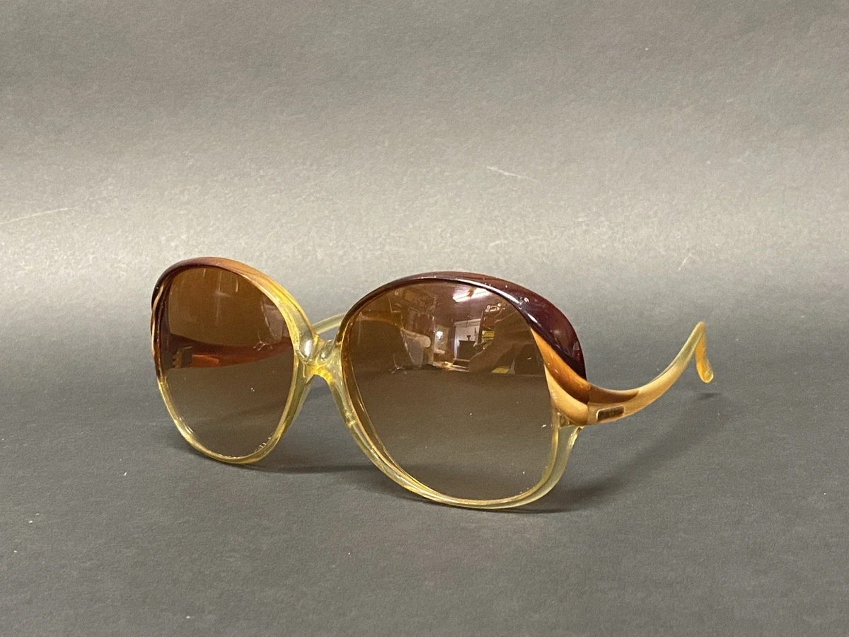 Vintage Sunglasses Frame France Greenelle Pierre Cardin Amber Frames ONLY‎ We main image 3