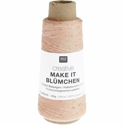 Rico Design Make It Blümchen 25g 375m Beilaufgarn Glitzer Pailletten Effektgarn