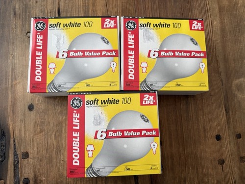 GE Light Bulbs, 40 Watt, Soft White, A19 Bulbs 6 - 3 Packs, 18 Total Bulbs