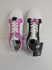 Nightmare Before Christmas Women's Jack and Sally Low-Top Court Sneakers Size 6