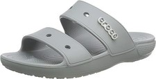 Crocs Unisex Classic Two-Strap Slide Sandals - Light Grey 206761-007