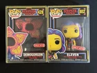 Stranger Things Black Light Funko Pop LOT Eleven and Demogorgon