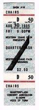 Quarterflash 8/30/85 Garden City ID Western Idaho Fairgrounds Rare Ticket!