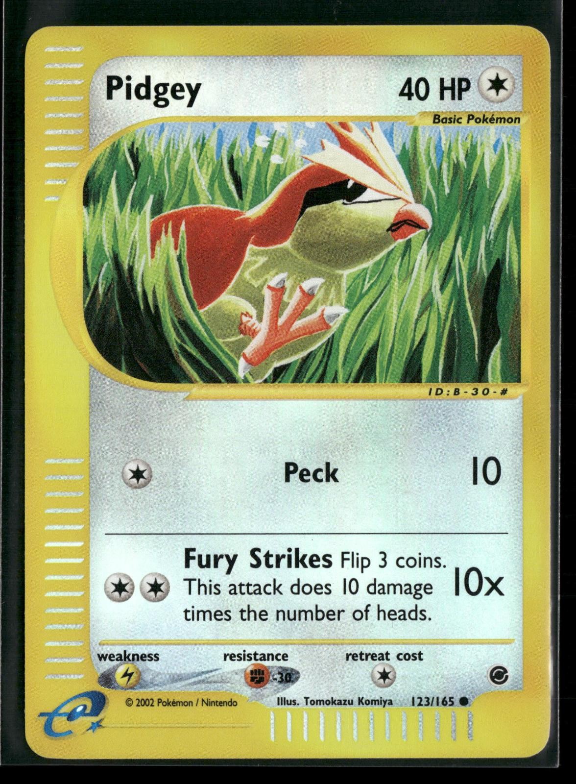 Pidgey 123/165 Common Expedition Base Set Pokemon Reverse Holo Lightly Played