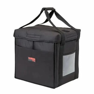Cambro GBD121515110 GoBag 12" Medium Black Insulated Food Delivery Bag