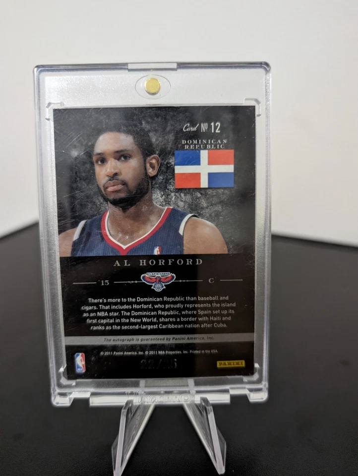 Al Horford 2011 Panini Black Flag Patches Auto Patch #'d /25 Dominican Republic  - Image 2 of 2