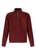 BRUNELLO CUCINELLI $8900 Cherry Suede Jacket New & Authentic