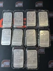 (10) Bar Lot Vintage 1 Troy Oz .999 Fine Silver National Refiners Sealed 10oz