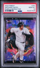 2024 Topps Finest Anthony Rizzo #291 Purple Refractor /125 PSA 10