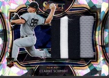2021 Select Horizontal Rookie Jumbo Swatch Cracked Ice Clarke Schmidt Jersey /25