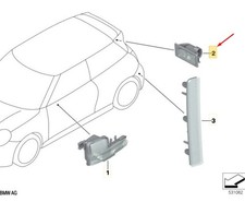 Mini Cooper J01 Heck -LED -Kennzeichen Light 63265A749D5 Neue Echtheit